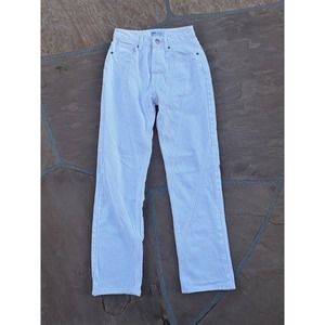 Zara Women's High Rise Straight Leg Jeans White Size 0
